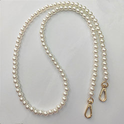 Dentelle Vieille Sac en plastique imitation perle chaîne épaule, avec boucles métalliques, pour accessoires de remplacement de sangles de sac, vieille dentelle, 100x1 cm