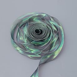 Vert Foncé Papier d'emballage de fleur de ruban de fil de poisson, neige fil ruban vague bande bouquet papier, bricolage, vert foncé, 40mm, environ 9 m / bibone 