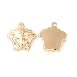 Real 18K Gold Plated Brass Pendants, Pharaoh Charm, Real 18K Gold Plated, 16x15.5x4.5mm, Hole: 1.4mm