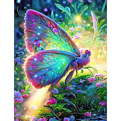 Бабочка Набор для алмазной живописи ab color «сделай сам», включая сумку со стразами из смолы, алмазная липкая ручка, поднос тарелка и клей глина, бабочка, 400x300 мм
