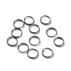 Gunmetal Brass Split Rings, Double Loops Jump Rings, Gunmetal, 7x1.2mm, about 5.8mm inner diameter