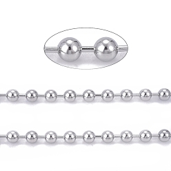 Stainless Steel Color 304 Stainless Steel Ball Chains, with Spool, Stainless Steel Color, 8mm, about 32.8 Feet(10m)/roll