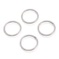 Stainless Steel Color 304 Stainless Steel Sleeper Earrings, Hoop Earrings, Hypoallergenic Earrings, Ring, Stainless Steel Color, 16.5x1.2mm, 17 Gauge