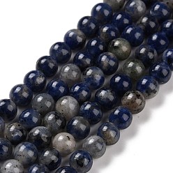 Sodalite Natural Sodalite Beads Strands, Round, 6mm, Hole: 0.8~1.2mm, about 59~65pcs/strand, 15.04~15.51''(38.2~39.4cm)
