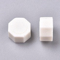 White Sealing Wax Particles, for Retro Seal Stamp, Octagon, White, 9mm, about 1500pcs/500g