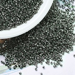 (DB0457) Galvanized Dark Steel Green MIYUKI Delica Beads, Cylinder, Japanese Seed Beads, 11/0, (DB0457) Galvanized Dark Steel Green, 1.3x1.6mm, Hole: 0.8mm, about 10000pcs/bag, 50g/bag
