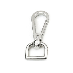 Platinum Zinc Alloy Swivel Clasps, Swivel Snap Hook, for Purse Making, Platinum, 5.9x2.3cm, Hole: 16x9mm