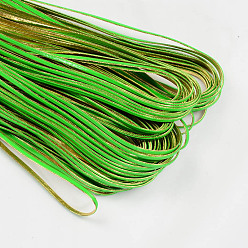 Lime Vert PU cordon en cuir, imitation cordon en cuir, lime green, 3x1mm, environ 103.89 yards (95m)/paquet