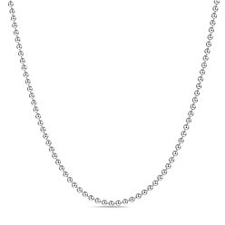 Platinum SHEGRACE Rhodium Plated 925 Sterling Silver Ball Chain Necklaces, with Spring Ring Clasps, Platinum, 25.59 inch(65cm)