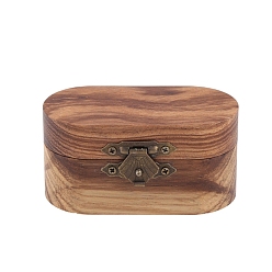 Bois Solide Boîte à médiator en bois ovale Collector, accessoires de guitare, burlywood, 80x40x40mm