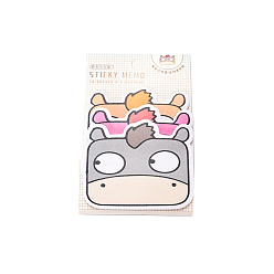 Donkey Paper Memo Pad Sticky Notes, Sticker Tabs, for Office School Reading, Donkey Pattern, 102x66mm