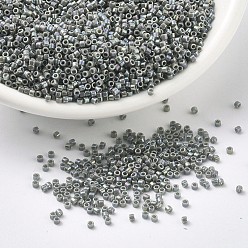 (DB0168) Непрозрачный Серый AB Бусины miyuki delica, цилиндр, японский бисер, 11/0, (дБ 0168) непрозрачный серый ab, 1.3x1.6 мм, отверстия: 0.8 мм, около 20000 шт / мешок, 100 г / мешок