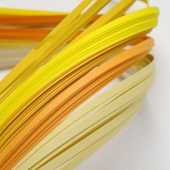 Jaune 6 couleurs quilling bandes de papier, jaune, 530x5mm, à propos 120strips / sac, 20strips / couleur