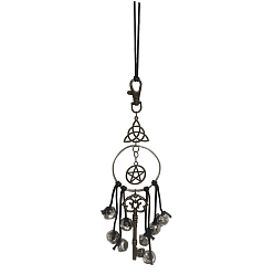 Mixed Color Creative Alloy Witch Bells Wind Chimes Door Pendant Decoration, Antique Magic Keys Charms, for Home Protection Kitchen Decoration Bell, Mixed Color, 310mm