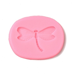Random Color DIY Dragonfly Food Grade Silicone Molds, Fondant Molds, Resin Casting Molds, for Chocolate, Candy, UV Resin & Epoxy Resin Craft Making, Random Color, 57x45x5.5mm, Inner Diameter: 26x40mm