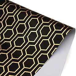 Hexagon Gift Wrapping Paper Sheets, Rectangle, Folded Flower Bouquet Wrapping Paper Decoration, Hexagon Pattern, 700x500mm