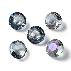 Gris Clair Cabochons en verre transparent strass, facette, pointé en arrière, diamant, gainsboro, 10x7mm