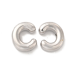 Letter C Alloy Beads, Long-Lasting Plated, Cadmium Free & Lead Free, Letter, Letter.C, 14x11.5x4.5mm, Hole: 2mm