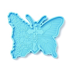 Cross Papillon bricolage pendentif moules en silicone, moules de résine, pour la fabrication de bijoux en résine uv & résine époxy, croix, 85x107x7mm, Trou: 3.2mm