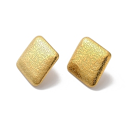 Rectangle 304 Stainless Stud Earring Findings, with Vertical Loops, Golden, Rectangle, 25x22mm, Hole: 2.5mm, Pin: 0.8mm