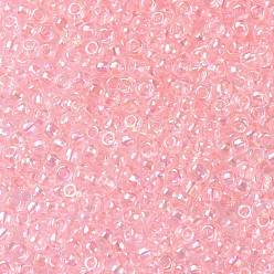 (171) Dyed AB Ballerina Pink Toho perles de rocaille rondes, perles de rocaille japonais, (171) teints en rose ballerine, 8/0, 3mm, Trou: 1mm, environ1110 pcs / 50 g