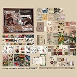 Bisque Scrapbook Paper Kit, for DIY Album Scrapbook, Background Paper, Diary Decoration, Bisque, 230x185mm, 155pcs/set