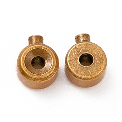 Antique Golden 925 Sterling Silver Finding Beads, Antique Golden, 3.5x3x2mm, Hole: 0.5mm, Pin: 1mm, about 35pcs/5g