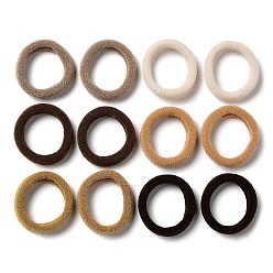 Color mezclado Lazos elásticos de nailon para el cabello, Accesorios para el cabello para mujer y niña, coleta, color mezclado, 6 mm, diámetro interior: 19 mm