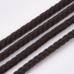 Coconut Marrón Cordones de fibra acrílica, coco marrón, 3 mm, aproximadamente 6.56 yardas (6 m) / rollo