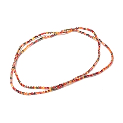 Brun Bijoux d'été perles de taille, chaîne de corps, chaîne de ventre en perles de verre à facettes, bijoux de bikini pour femme fille, brun, 31-1/2 pouce (80 cm), perles: 3x2.5 mm