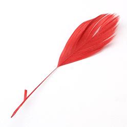 Roja Accesorios de vestuario de moda de plumas de ganso, rojo, 130~190x12~38 mm