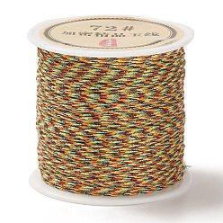 Coloré 50 yards cordon de noeud chinois en nylon, cordon de bijoux en nylon pour la fabrication de bijoux, colorées, 0.8mm