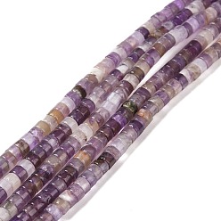 Amatista Naturales amatista hebras, perlas heishi, Disco redondo plano, 4x2 mm, agujero: 1 mm, sobre 165~170 unidades / cadena, 15.28'' (38.8 cm)