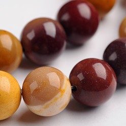 Mookaite Round Natural Mookaite Gemstone Bead Strands, 6mm, Hole: 1mm, about 64pcs/strand, 14.9 inch