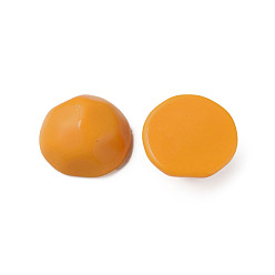 Orange Opaque Acrylic Cabochons, Faceted, Half Round, Orange, 23x22x11mm, about 140pcs/500g