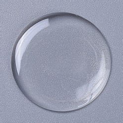 Clair Autocollant époxy cabochons transparents en plastique, ronde, clair, 25.4x1.9mm