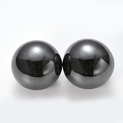Гематит Синтетические магнитные украшения из гематита, круглые, 30 мм