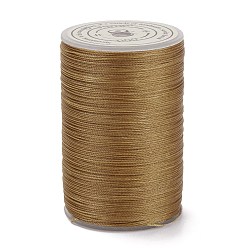 Goldenrod Round Waxed Polyester Thread String, Micro Macrame Cord, Twisted Cord, for Leather Sewing Stitching, Goldenrod, 0.3~0.4mm, about 174.98 Yards(160m)/Roll