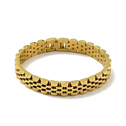 Oro Chapado iónico (ip) 304 pulsera de cadena de eslabones gruesos de acero inoxidable, pulsera de cadena de banda de reloj para hombres mujeres, dorado, 8-1/8 pulgada (20.5 cm)