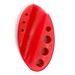 Crimson Silicone Tattoo Ink Cup Holder, For Permanent Makeup Tattooing Tool, Oval, Crimson, 6x11x2cm, Hole: 13mm, 8mm, 4mm