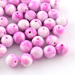 Medium Orchid Opaque Acrylic Beads, Round, Medium Orchid, 12mm, Hole: 2mm, about 520pcs/500g