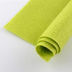 Желто-Зеленый Нетканые ткани вышивка иглы войлока для DIY ремесел, квадратный, желто-зеленый, 298~300x298~300x1 мм , около 50 шт / мешок