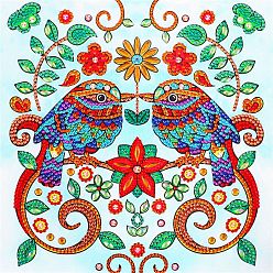Птица Наборы алмазной живописи в богемном стиле своими руками, включая стразы из смолы, алмазная липкая ручка, поднос тарелка и клей глина, Рисунок птицы, 300x300 мм