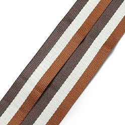 Stripe Sangle de chaîne de sac en nylon réglable, avec fermoirs pivotants en fer doré clair, pour les accessoires de remplacement de sac, colorées, rayure, 82~147x3.9 cm