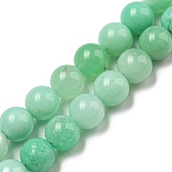 Chrysoprase Brins de perles de chrysoprase naturelle de qualité aa, ronde, 8mm, Trou: 1mm, Environ 50 pcs/chapelet, 15.35~15.43'' (39~39.2 cm)