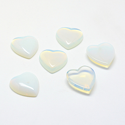 Opalite Opalite Cabochons, Heart, 15x18x6mm