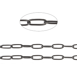 Electrophoresis Black 304 cadenas de clips de acero inoxidable, soldada, con carrete, electroforesis negro, 4.8x2.5x0.5 mm, aproximadamente 65.61 pies (20 m) / rollo