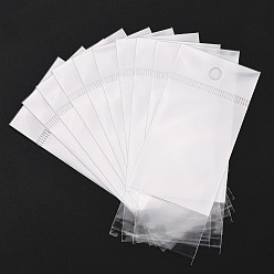 Clear Pearl Film OPP Cellophane Bags, Self-Adhesive Sealing, with Hang Hole, Rectangle, Clear, 9.5x4cm, Unilateral Thickness: 0.035mm, Inner Measure: 5.4x4cm, Hole: 6mm