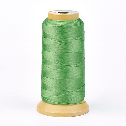 Зеленый лайм Полиэфирная нить, для заказа тканые решений ювелирных изделий, зеленый лайм, 0.7 мм, около 310 м / рулон