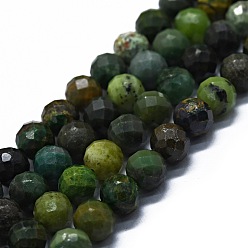 Other Jasper Natural South Africa Jasper Beads Strands, Faceted(64 Facets), Round, 6.5mm, Hole: 0.8mm, about 62pcs/strand, 15.35 inch(39cm)
